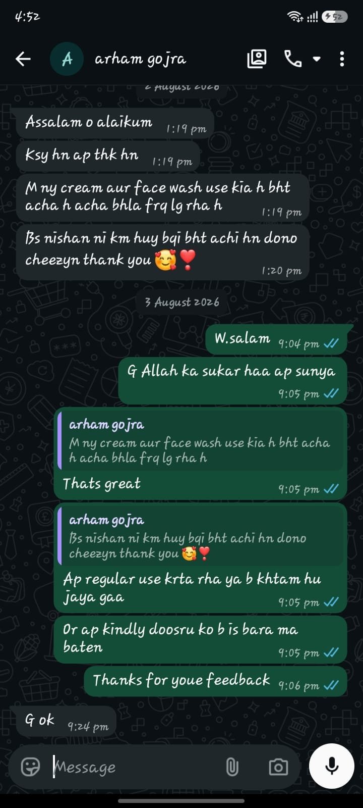 Customer review 1